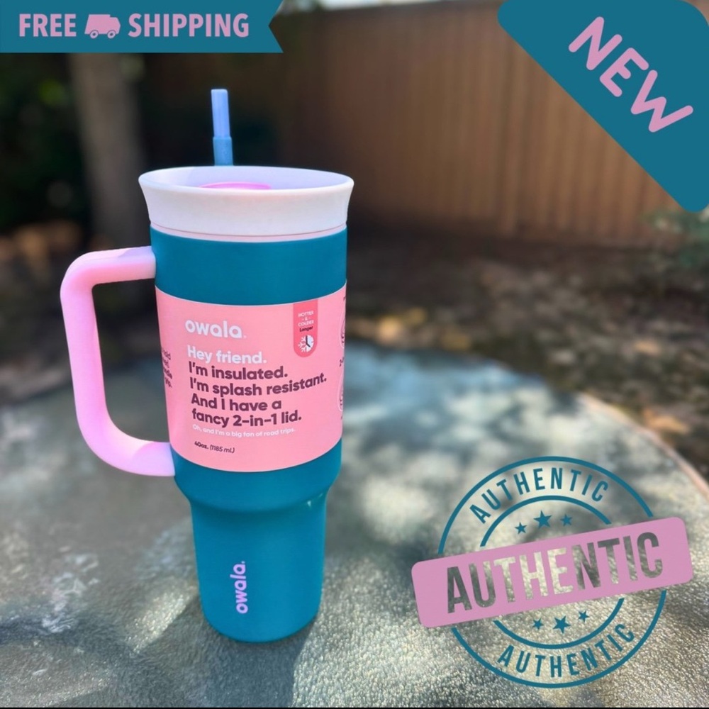 Owala 40oz Tickle me Teal - Free and Fast Shipping